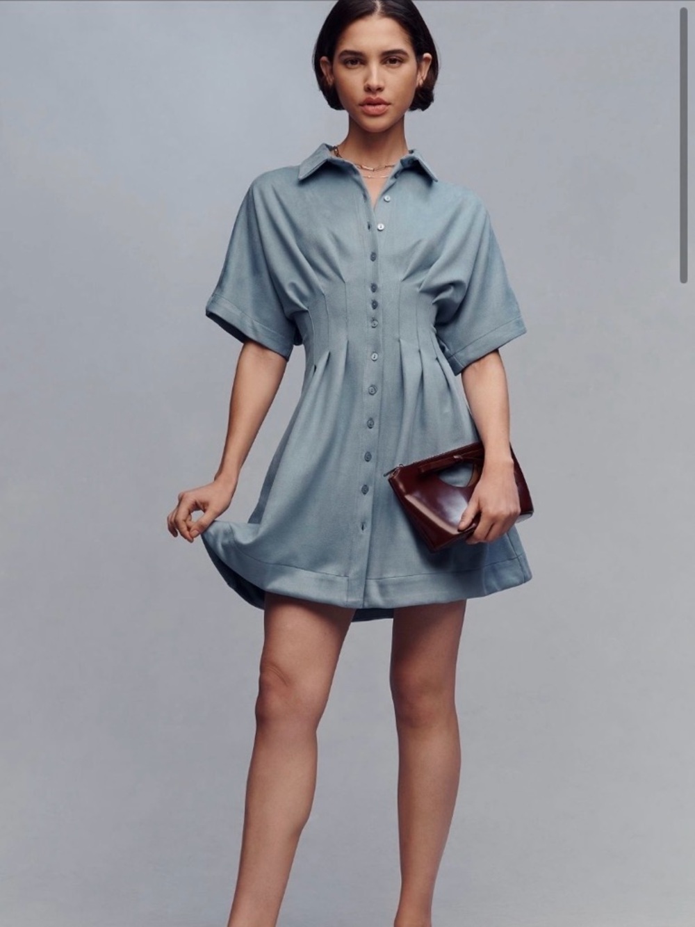 THE TOBIE FAUX-SUEDE SHIRT DRESS BY EXQUISE💙